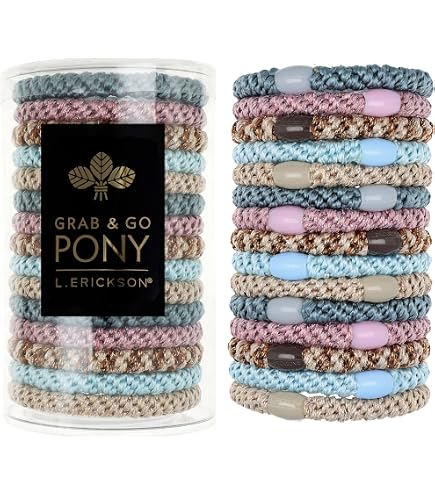 Amazon.com : L. Erickson Hair Ties for Thick Hair, Grab & Go Pony